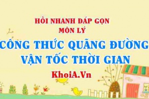 Công thức tính Vận tốc Quãng đường Thời gian? Hỏi nhanh đáp gọn môn Vật lý